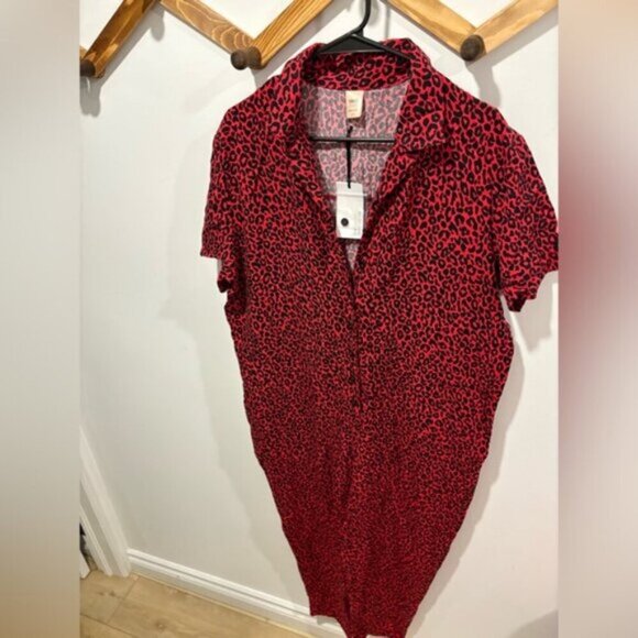 Smash + Tess Roxy Roaring Red Romper - Picture 3 of 9